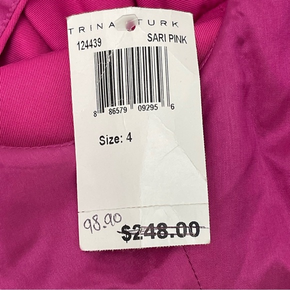 Trina Turk Kiran Sari Pink Dress NWT Size 4 - Picture 8 of 9